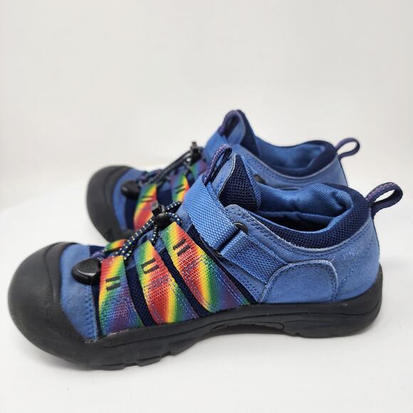Keen Newport H2sho Sandals Unisex 3 Blue Rainbow Nylon Sport Closed Toe 1026186 - Picture 7 of 12